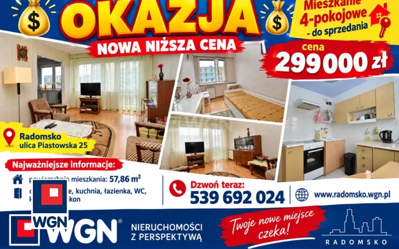 Mieszkanie na  sprzedaż Radomsko - TYLKO U NAS !